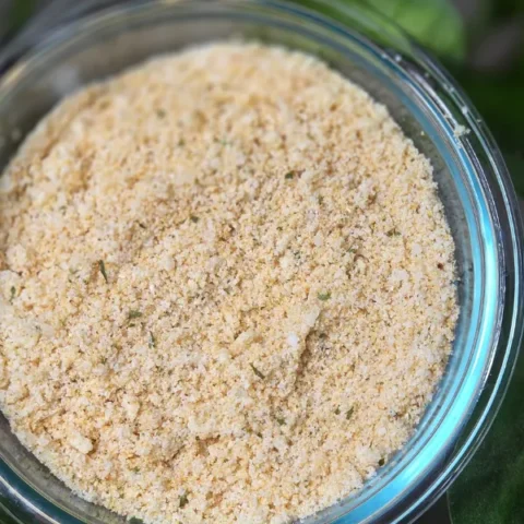 Homemade garlic Salt in an airtight container