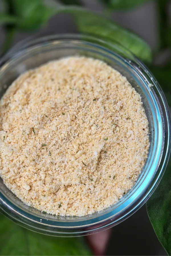 Homemade garlic Salt in an airtight container